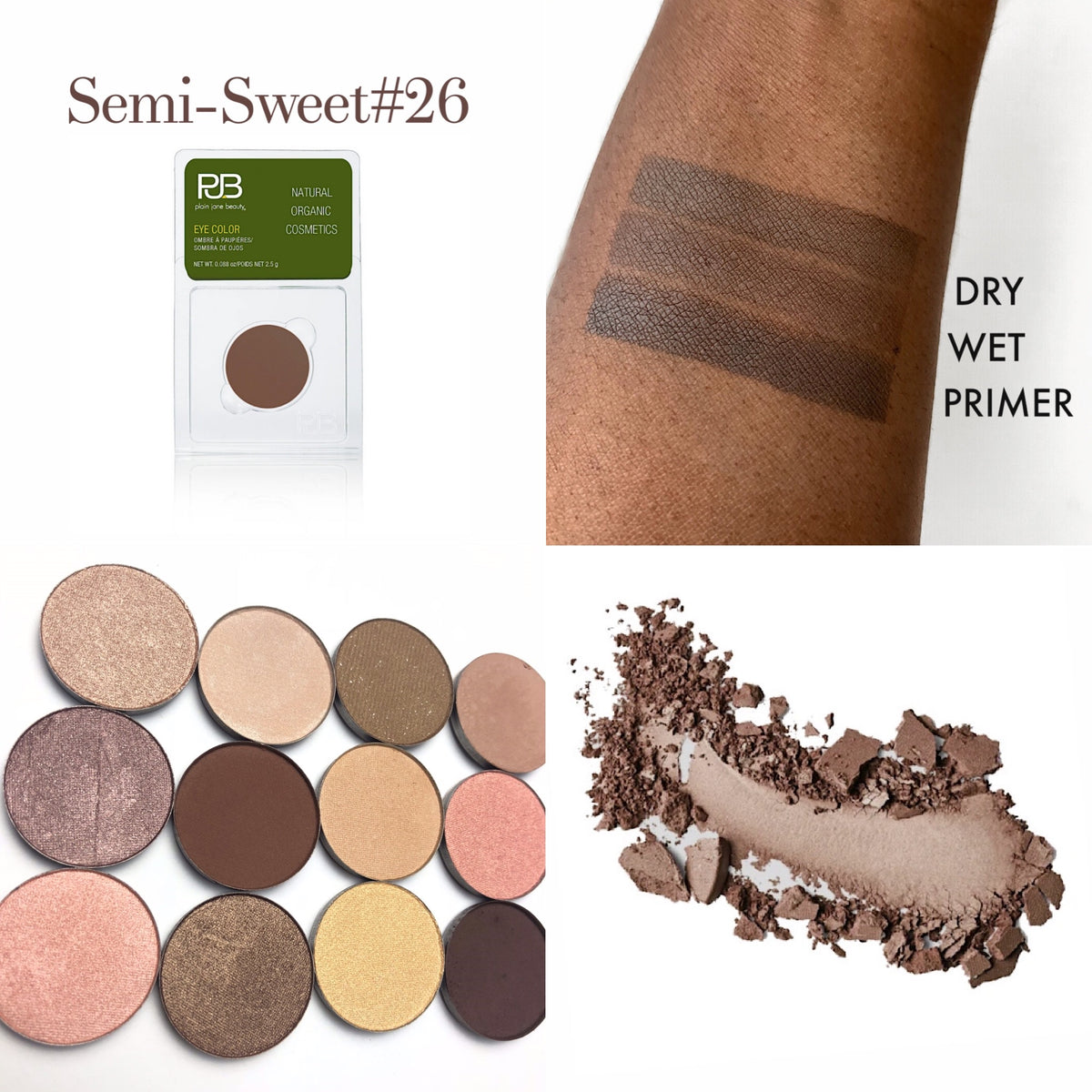 semisweet eye shadow is a brown shade and doesn’t get more classic than a brown smoky eye. Wearable for almost any occasion, it’s a must in your toolkit for brown eyeshadow looks.