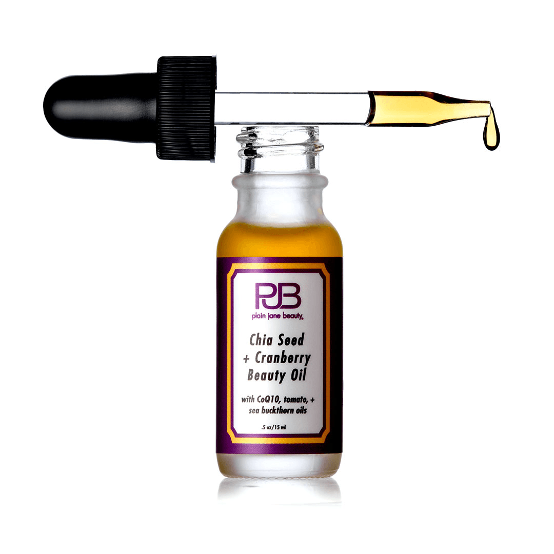 Chia Seed + Cranberry Beauty Oil from Plain Jane Beauty... all skin types even oily skin