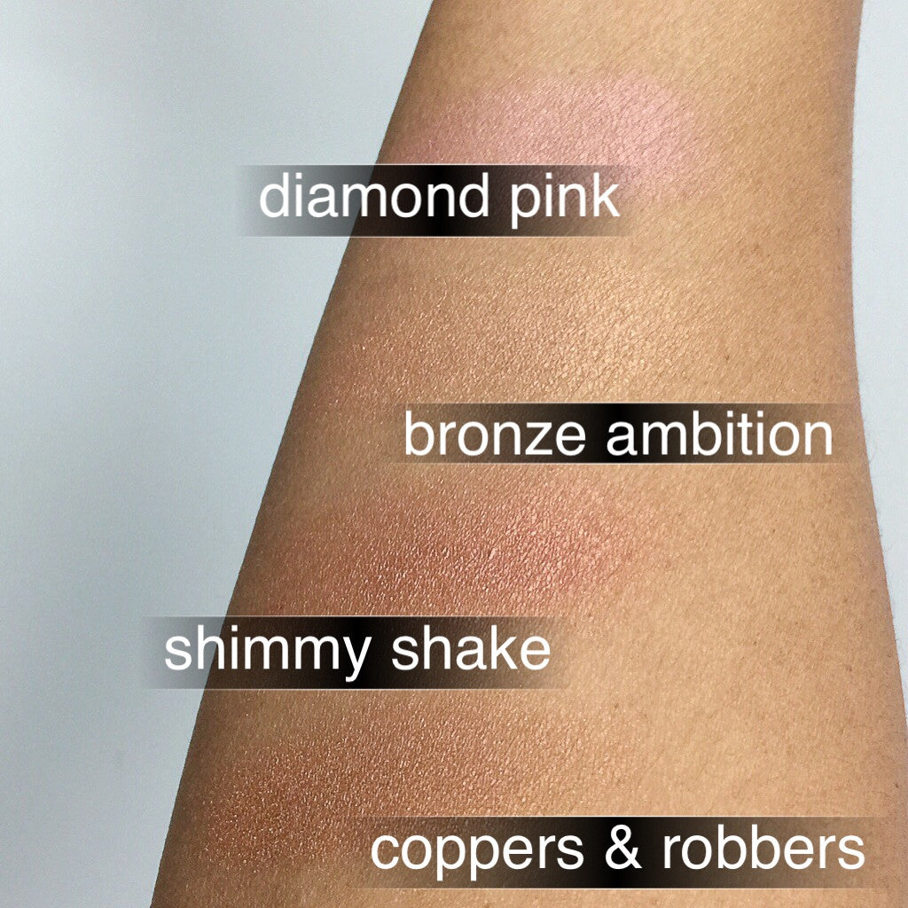 Swatch of plain jane beauty highlighters